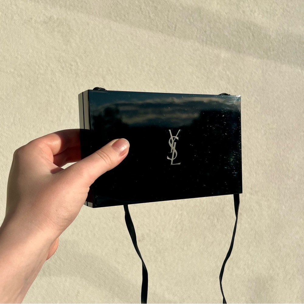 Yves Saint Laurent YSL Lucite Beauty Make Up Clutch Bag With Shoulder Strap